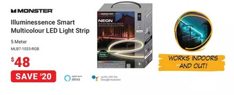Visions Electronics Monster illuminessence smart multicolour led light strip offer