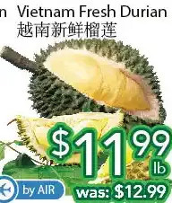 Ample Food Market Vietnam fresh durian offer