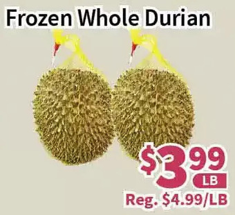 Blue Sky Supermarket Frozen whole durian offer