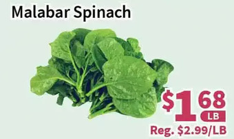 Blue Sky Supermarket Malabar spinach offer
