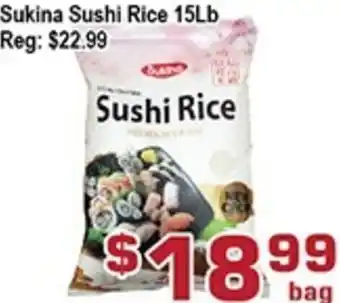Top Food Supermarket Sukina Sushi Rice 15Lb offer