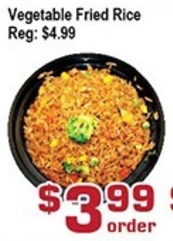 Top Food Supermarket Vegetable Fried Rice offer