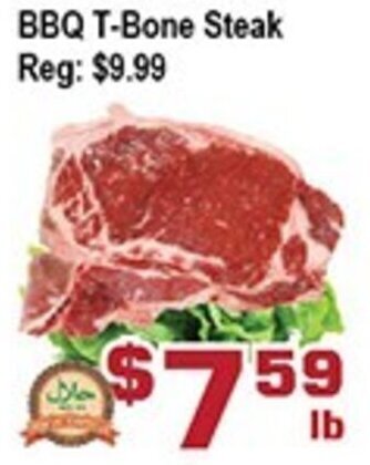 Top Food Supermarket BBQ T-Bone Steak offer