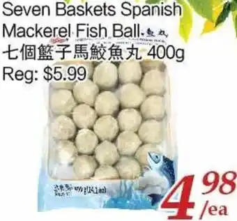 Tone Tai Supermarket Seven Baskets Spanish Mackerel Fish Ball 400g offer