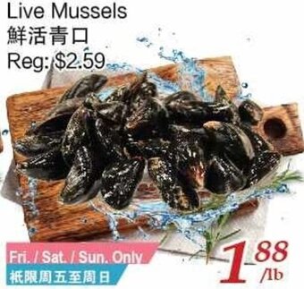 Tone Tai Supermarket Live Mussels offer