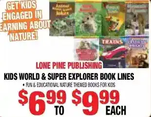 Len's Mill Stores Kids world & super explorer book lines offer