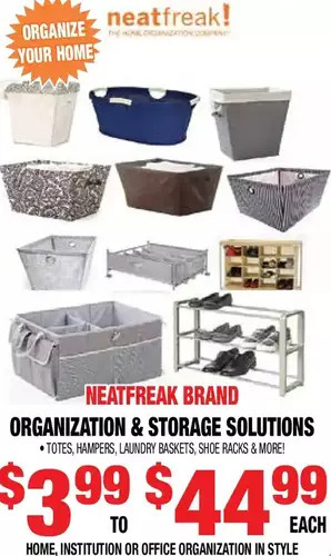 Len's Mill Stores Neatfreak brand organization & storage solutions offer