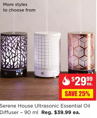 Kitchen Stuff Plus Serene house ultrasonic essential oil diffuser offer