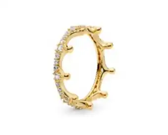 Clear sparkling crown ring