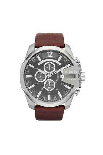 Mega chief brown leather watch
