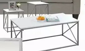 Surplus Furniture Taupe farmhouse 3-piece coffee table set offer