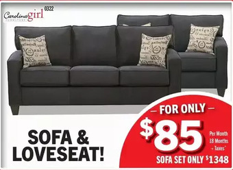 Surplus Furniture Jitterbug gunmetal sofa & loveseat offer