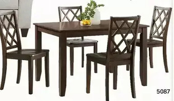 Surplus Furniture Harbor brown 5pc dinette set offer
