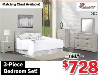 Surplus Furniture Aurora oak 3-piece bedroom set offer