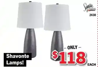 Surplus Furniture Shavonte gray lamp offer