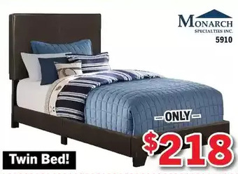 Surplus Furniture Chocolate twin bed complete offer