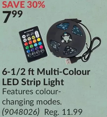 Princess Auto 6-1/2 ft multi-colour led strip light offer