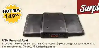 Princess Auto Utv universal roof offer