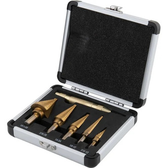 Princess Auto 6 pc titanium step drill bits and centre punch set offer