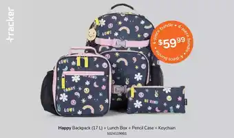 Bentley Happy backpack (17l) + lunch box + keychain offer