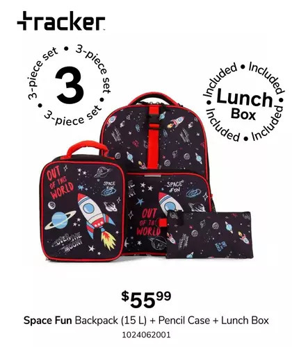 Space fun backpack + pencil case + 