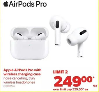 Real Canadian Superstore Apple airpods pro with wireless charging case offer