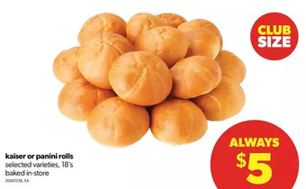 Real Canadian Superstore Kaiser or panini rolls offer