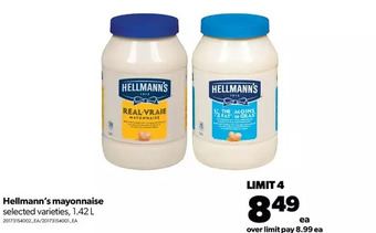 Real Canadian Superstore Hellmann's mayonnaise offer