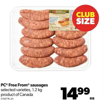 Real Canadian Superstore Pc free from sausages offer