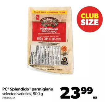Real Canadian Superstore Pc splendido parmigiano offer