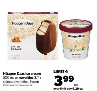 Real Canadian Superstore Häagen-dazs ice cream or novelties offer