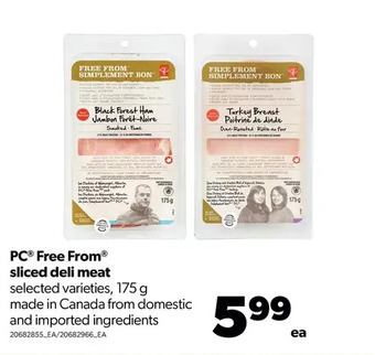 Real Canadian Superstore Pc free from sliced deli meat offer