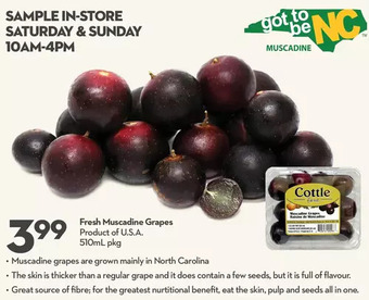 Longo's Fresh muscadine grapes offer