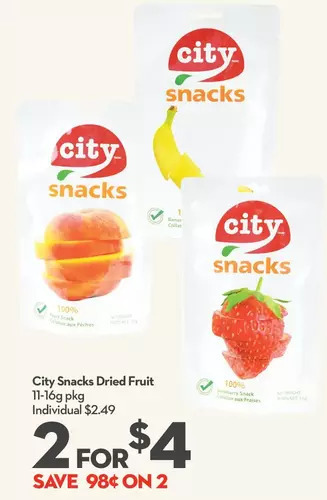 Longo's City snacks dried fruit offer