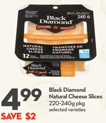 Longo's Black diamond natural cheese slices offer