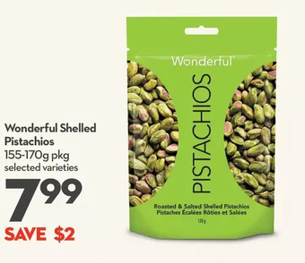 Longo's Wonderful shelled pistachios offer