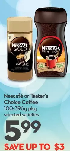 Longo's Nescafe or taster's choice coffee offer