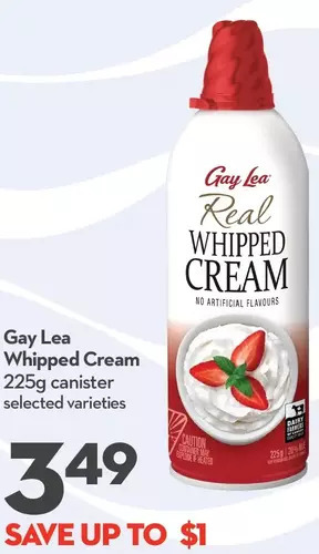 Longo's Gay lea whipped cream offer
