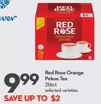 Longo's Red rose orange pekoe tea offer