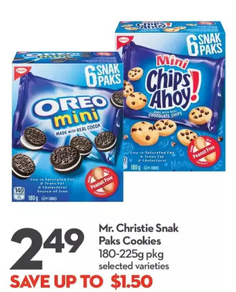 Longo's Mr. christie snak paks cookies offer