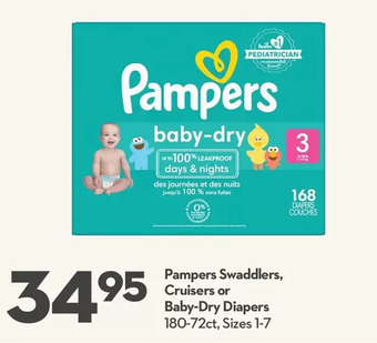 Longo's Pampers swaddlers, cruisers or baby-dry diapers offer