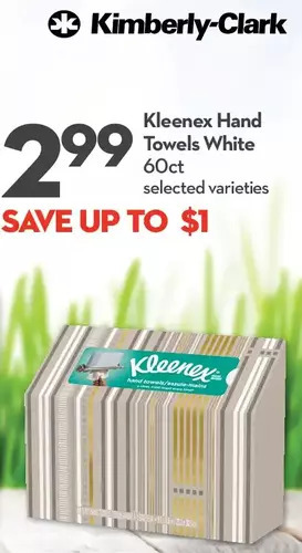 Longo's Kleenex hand towels white offer