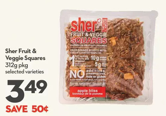 Longo's Sher fruit & veggie squares offer