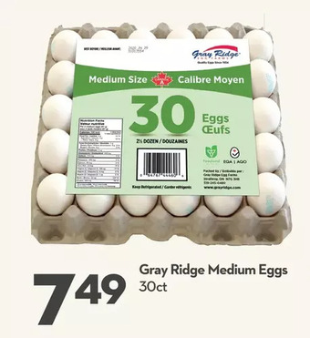 Longo's Gray ridge medium eggs offer
