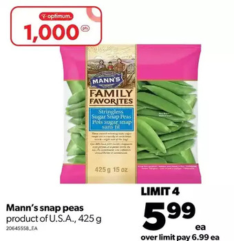 Real Canadian Superstore Mann's snap peas offer