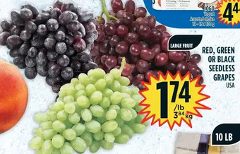 Marché Adonis Red, green or black seedless grapes offer
