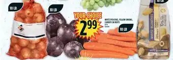 Marché Adonis White potatoes, yellow onions, carrots or beets offer