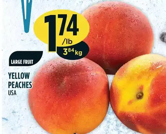 Marché Adonis Yellow peaches offer