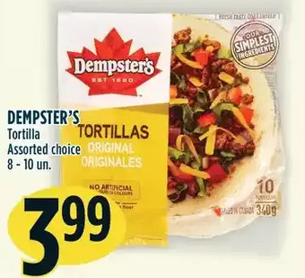Marché Adonis Dempster's tortilla offer