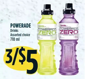 Marché Adonis Powerade drinks offer